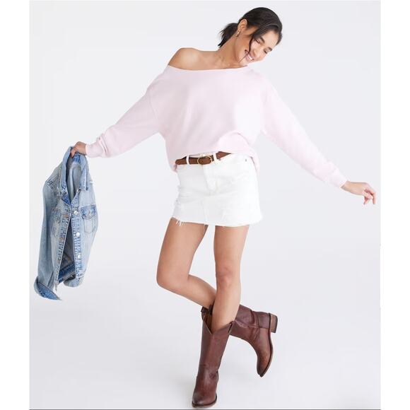 NWT Washed Off-the-shoulder sweatshirt - Picture 1 of 5